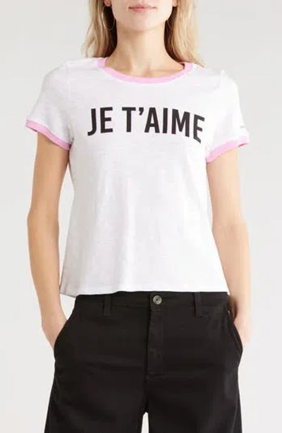 Cinq À Sept Je T'aime T-shirt In White
