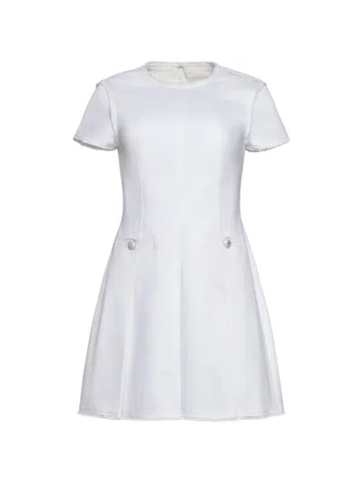 Cinq À Sept Jean Button-detail Mini Dress In White