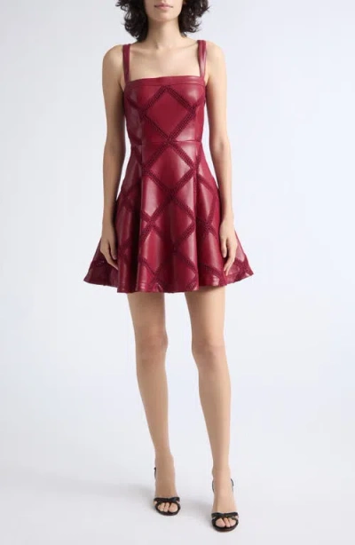 Cinq À Sept Jelena Faux Leather Minidress In Neutral