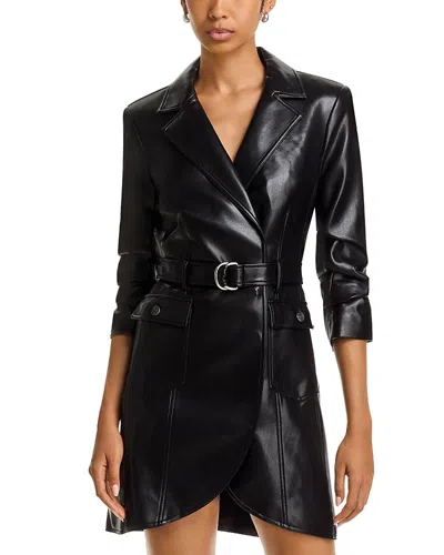 Cinq À Sept Cinq A Sept Jenessa Faux Leather Dress In Black