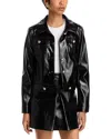 Cinq À Sept Cinq A Sept Jenn Crinkled Faux Leather Jacket In Black