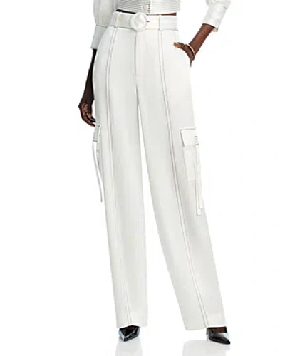 Cinq À Sept Cinq A Sept Jenson Belted Trousers In Ivory/blac