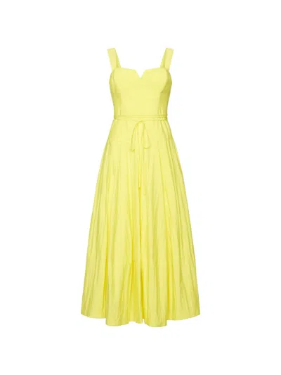 Cinq À Sept Jerome Midi Dress In Starfruit In Yellow