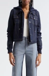 CINQ À SEPT JESS HOODED DENIM JACKET