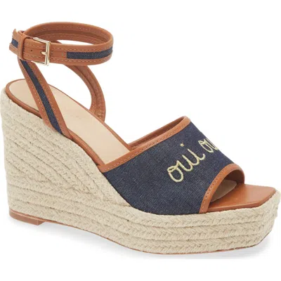 Cinq À Sept Jesse Espadrille Wedge Sandal In Blue