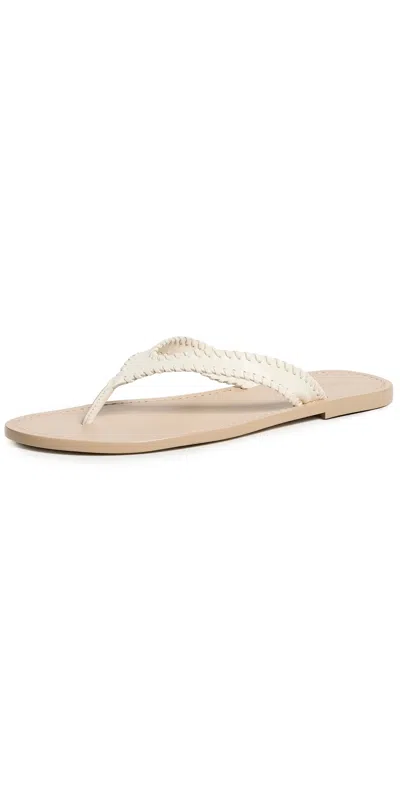 Cinq À Sept Jessica Leather Sandals Ivory In Multi