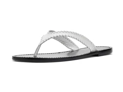 Cinq À Sept Jessica Leather Sandals Women's Sandals White/black: 8 M