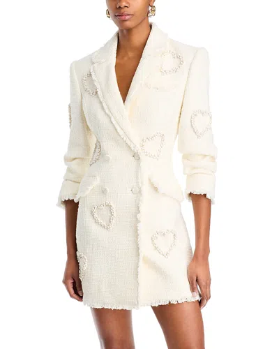 Cinq À Sept Cinq A Sept Joel Embellished Jacket Dress In Gardenia