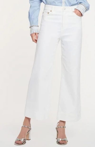 Cinq À Sept Joey Ankle Wide Leg Jeans In White