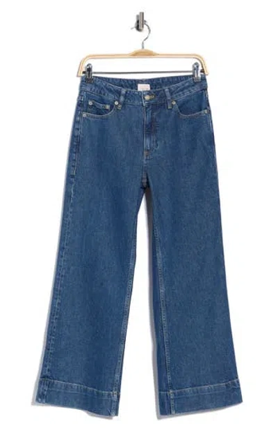 Cinq À Sept Joey Crop Wide Leg Jeans In Black