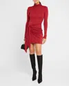 CINQ À SEPT JOHNSON LONG-SLEEVE KNIT MINI DRESS