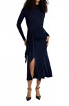 Cinq À Sept Johnson Midi Dress In Navy In Blue