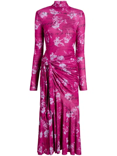 Cinq À Sept Johnson Midi Dress In Plum Radish