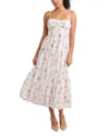 Cinq À Sept Cinq A Sept Joie Tossed Poppies Sleeveless Midi Dress In Ivory Multi