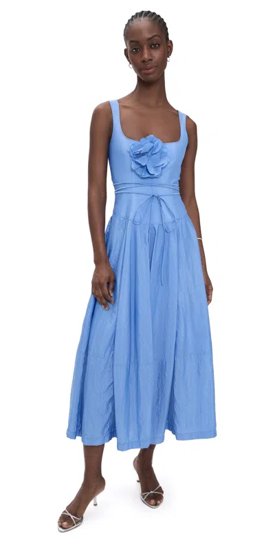 Cinq À Sept Joisian Flower Dress Ultramarine In Blue
