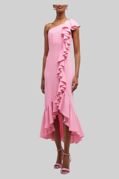 Cinq À Sept Cinq A Sept Jovette Ruffle Dress In Flamingo