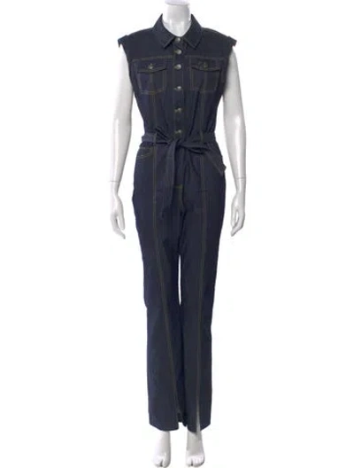 Pre-owned Cinq À Sept Jumpsuit In Blue