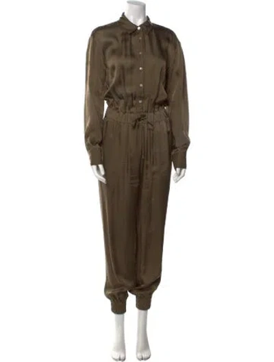 Pre-owned Cinq À Sept Jumpsuit In Green