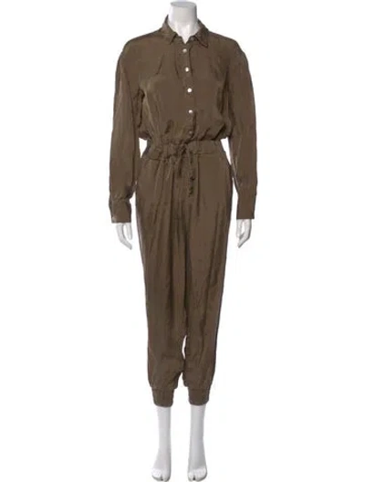 Pre-owned Cinq À Sept Jumpsuit In Green
