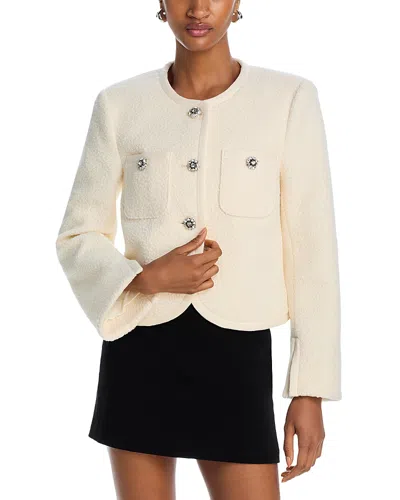 Cinq À Sept Cinq A Sept Junia Collarless Jacket In Ivory