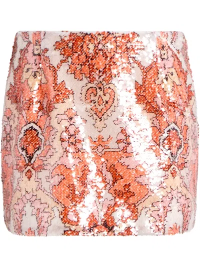 Cinq À Sept Juno Mini Skirt In Pink Poppy Multi