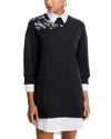 Cinq À Sept Cinq A Sept Justina Sweater Overlay Dress In Multi