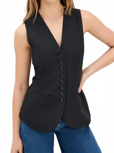 Cinq À Sept Kallen V-neck Vest In Black