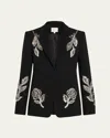 Cinq À Sept Cinq A Sept Karlie Metallic Paisley Blazer In Black