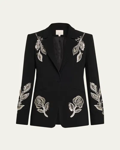 CINQ À SEPT KARLIE BEADED PAISLEY BLAZER