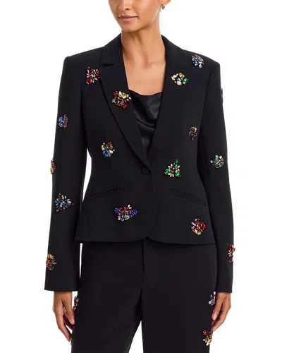 Cinq À Sept Cinq A Sept Karlie Crown Jewel Embellished Blazer In Black