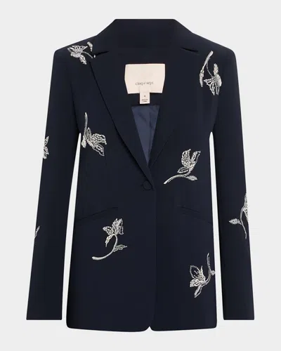 CINQ À SEPT KARLIE FALLING LILLIES BLAZER