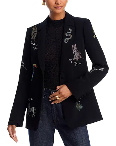 Cinq À Sept Cinq A Sept Karlie Jungle Studded Blazer In Black Multi