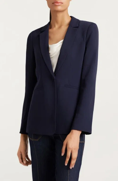 Cinq À Sept Karlie One Button Blazer In Blue