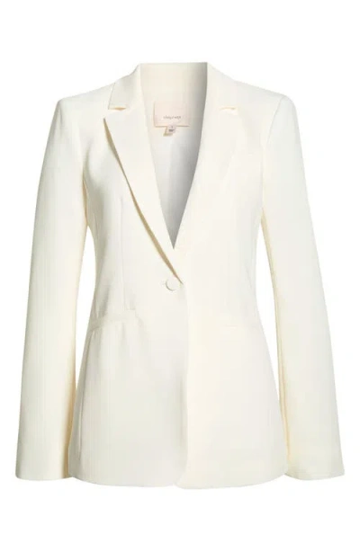 Cinq À Sept Karlie One Button Blazer In White
