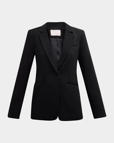 Cinq À Sept Karlie Tailored Crepe Blazer In Black
