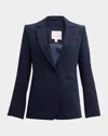 Cinq À Sept Karlie Tailored Crepe Blazer In Navy