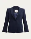 Cinq À Sept Karlie Tailored Crepe Blazer In Navy