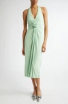 Cinq À Sept Cinq A Sept Kathleen Rosette Ruched Dress In Patina