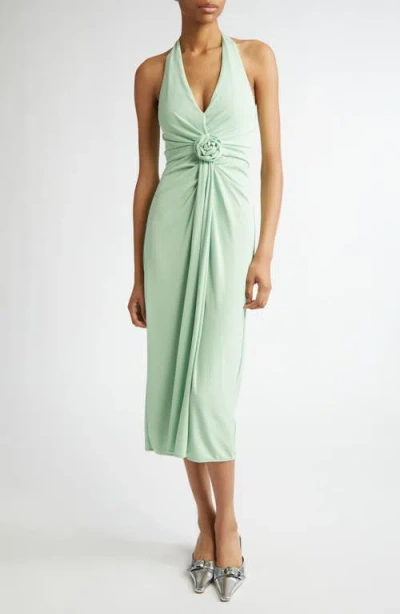 Cinq À Sept Cinq A Sept Kathleen Rosette Ruched Dress In Patina