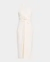 Cinq À Sept Kathleen Halter Midi Dress In Ivory