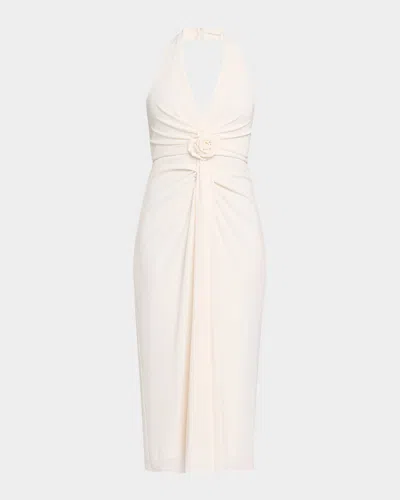 Cinq À Sept Kathleen Halter Midi Dress In Ivory