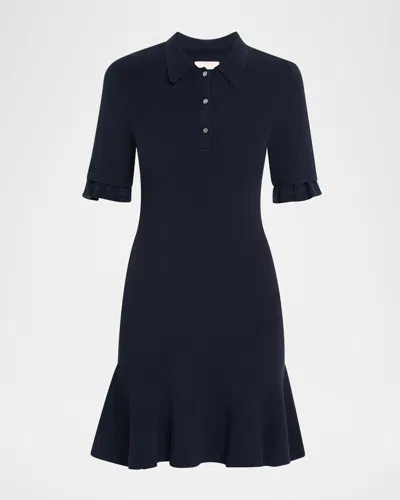 Cinq À Sept Keaton Short-sleeve Polo Dress In Blue