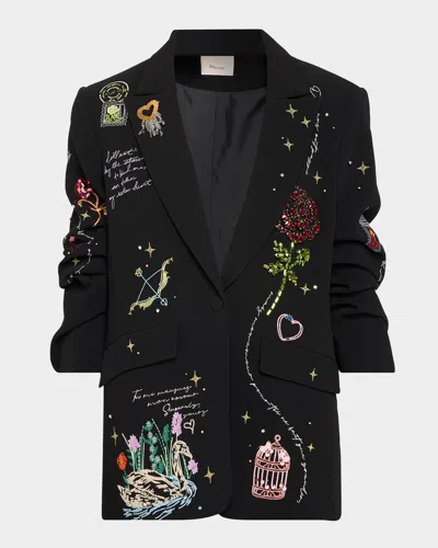 CINQ À SEPT KELSA STARRY SCRIBBLES BLAZER