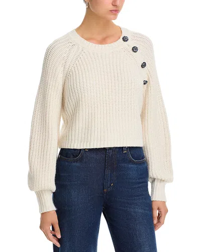 Cinq À Sept Cinq A Sept Keren Embellished Sweater In Ivory