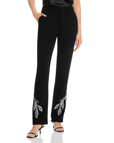 Cinq À Sept Cinq A Sept Kerry Metallic Paisley Pants In Black