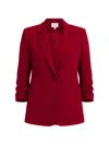 Cinq À Sept Cinq A Sept Le Petit Khloe Cropped Blazer In Red