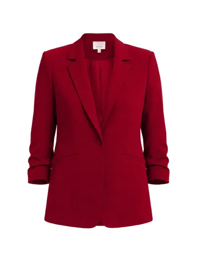 Cinq À Sept Cinq A Sept Le Petit Khloe Cropped Blazer In Red