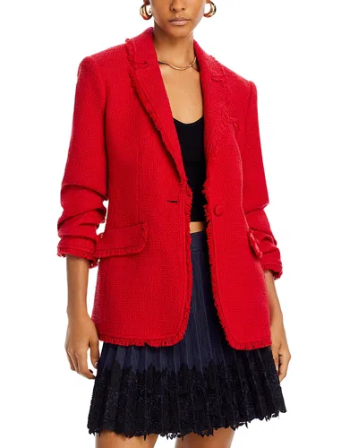 Cinq À Sept Khloe Boucle Blazer In Faded Raspberry