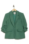 Cinq À Sept Khloe Bouclé Blazer In Frosty Spruce