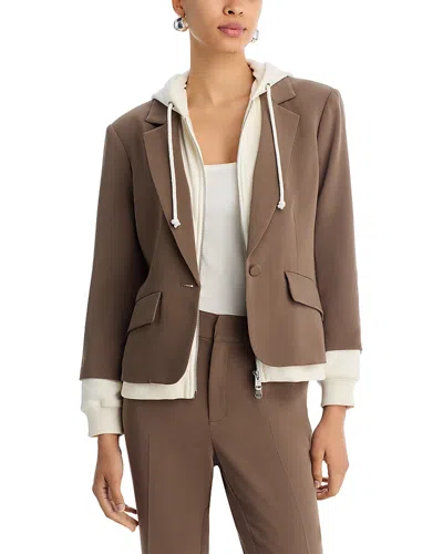 Cinq À Sept Cinq A Sept Khloe Hooded Blazer In Brown